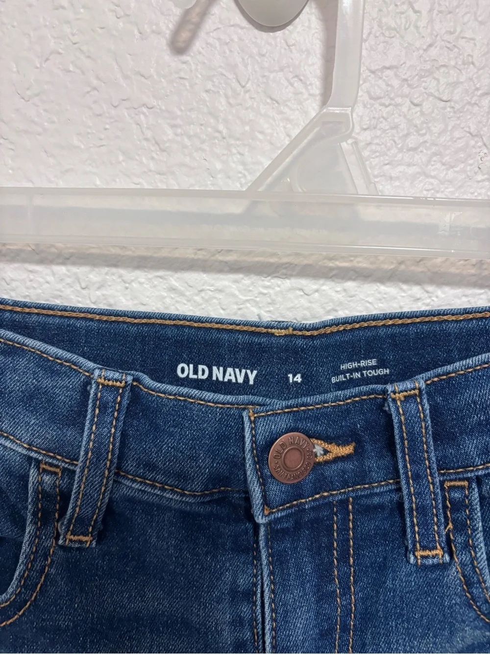 Old Navy Dark Blue Rolled Hem Denim Shorts